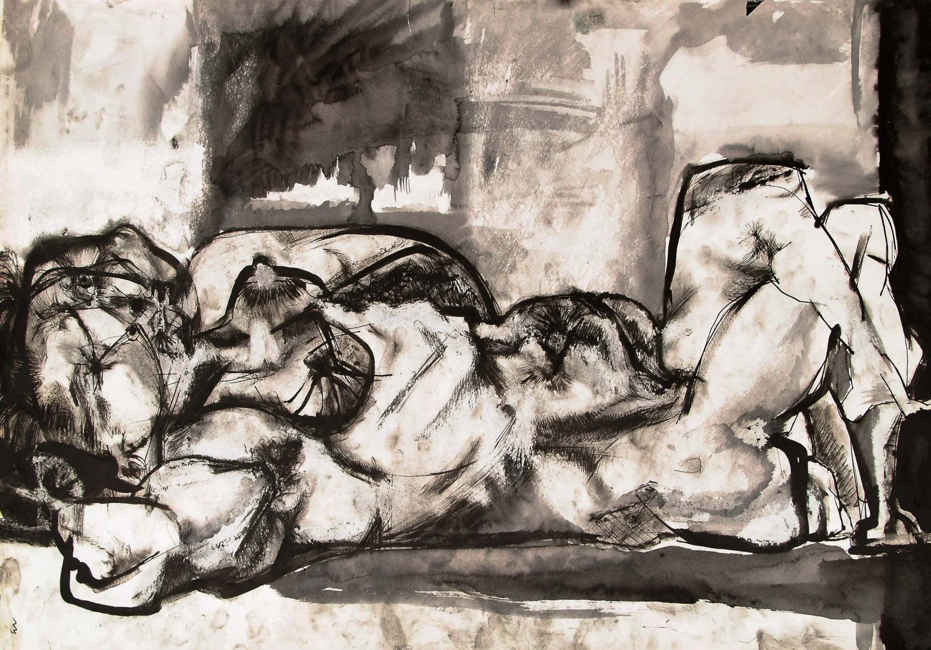 Промена на обликот 20, 1960, туш на хартија, 52 х 72, Родољуб Анастасов