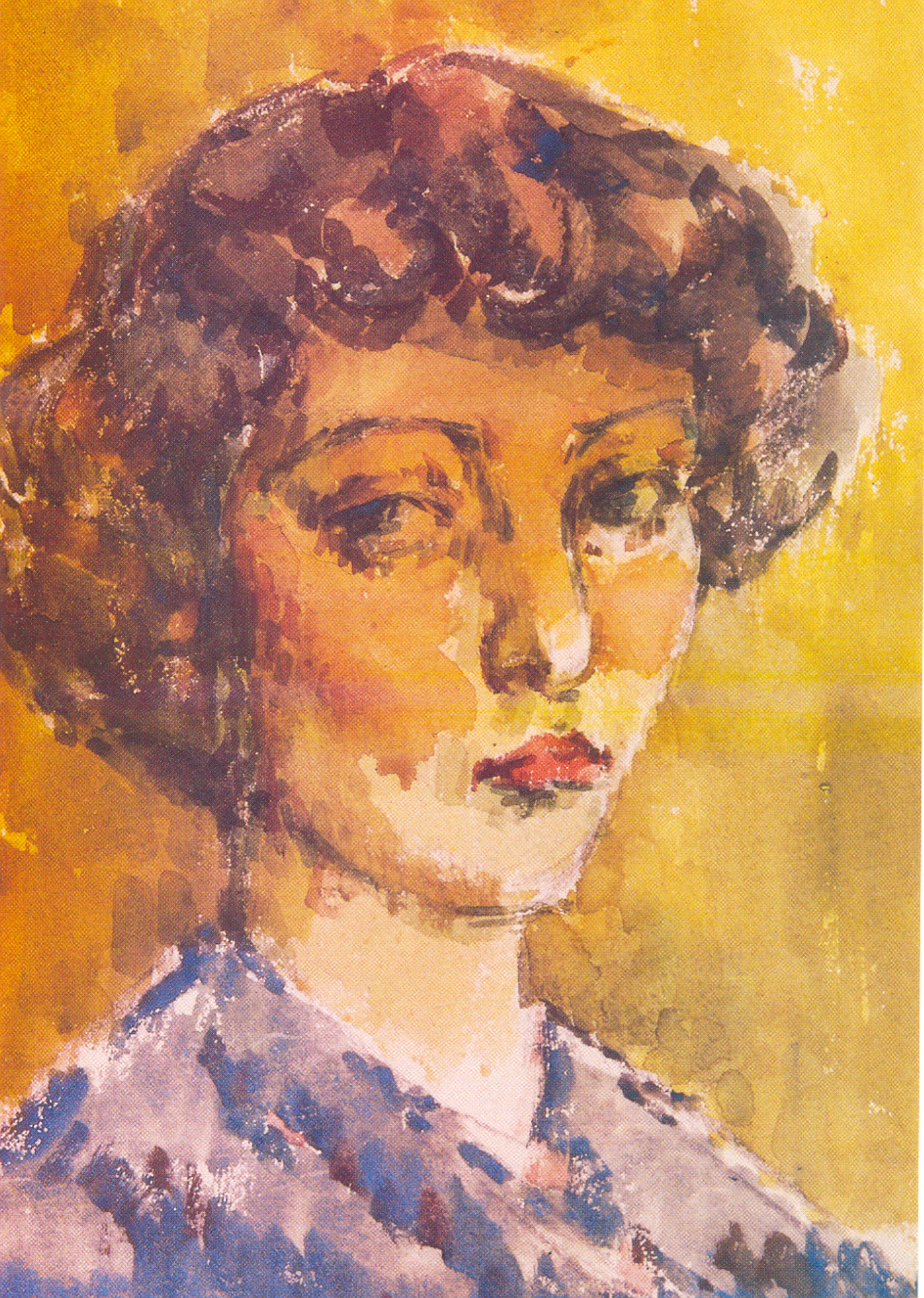 Женски портрет, 1948, акварел, 29 х 20.5, сигнатура, г.л. Белогаски