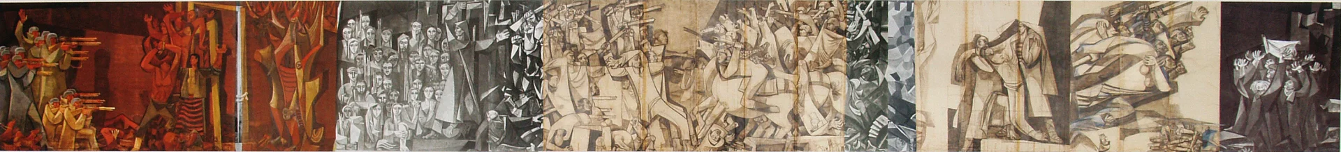 Фреска НОБ, 1956 година, Борко Лазески